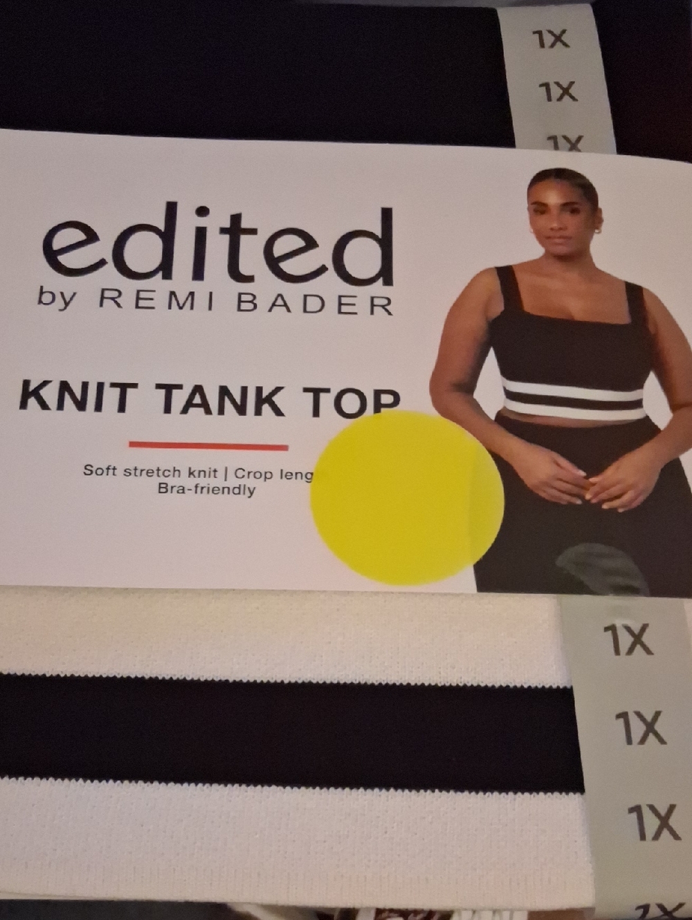 edited by REMI BADER Black & White Striped Knit Tank